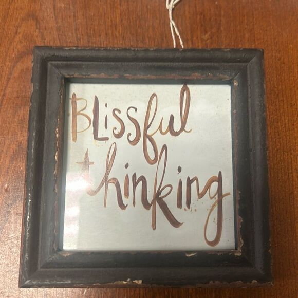 4”x4”framed Blissful Thinking. KK101 - Picture 1 of 2